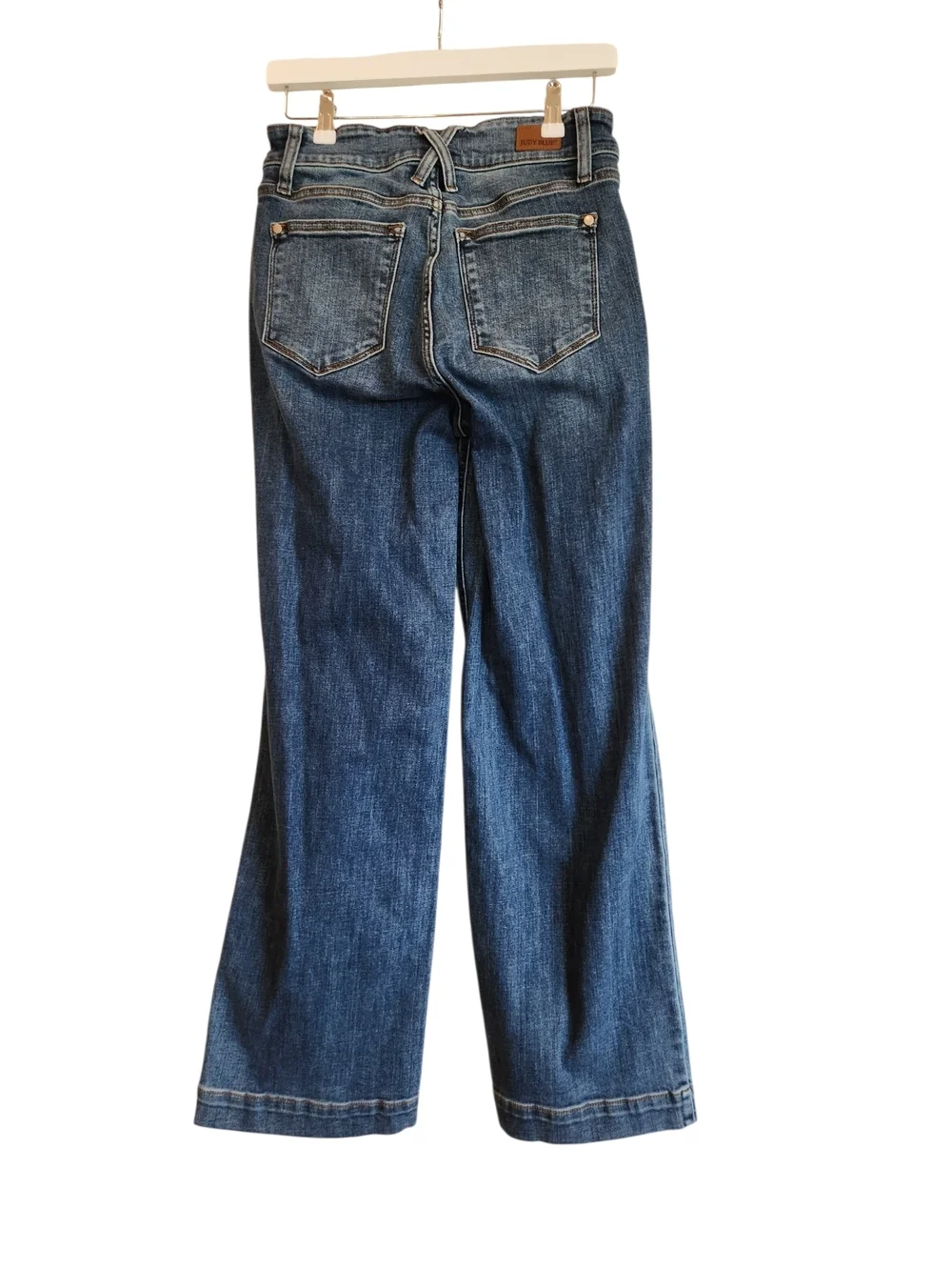 Judy Blue High Waist Double Button Wide Leg Jean Size 7/28 #JB82558MD-CO Stretch